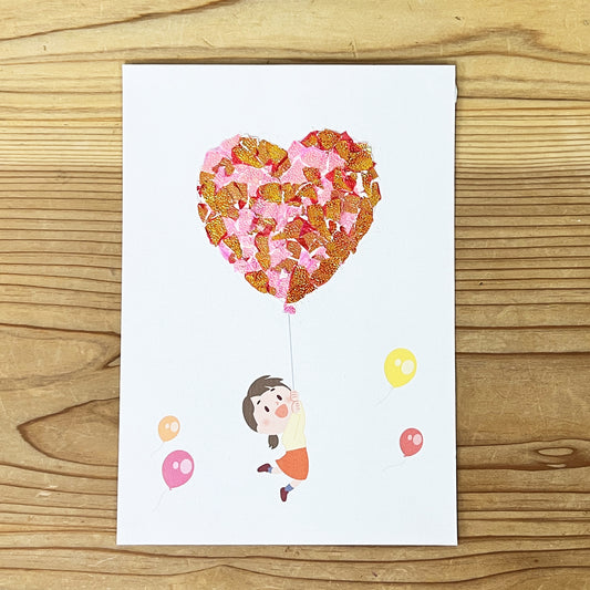 風船のちぎり絵シート(のりはりの活動)