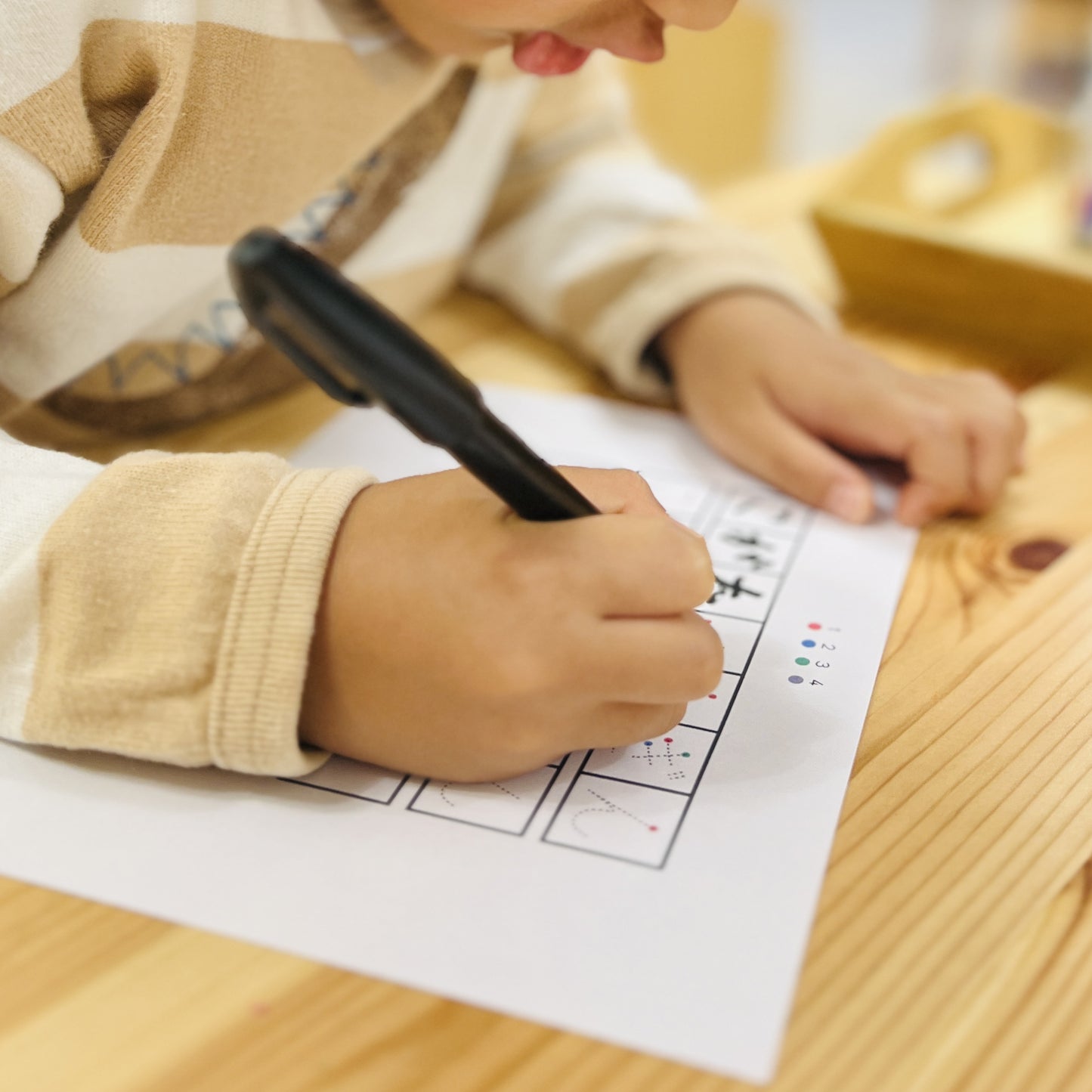 पेंगुइन नाम ट्रेसिंग शीट (हिरागाना)