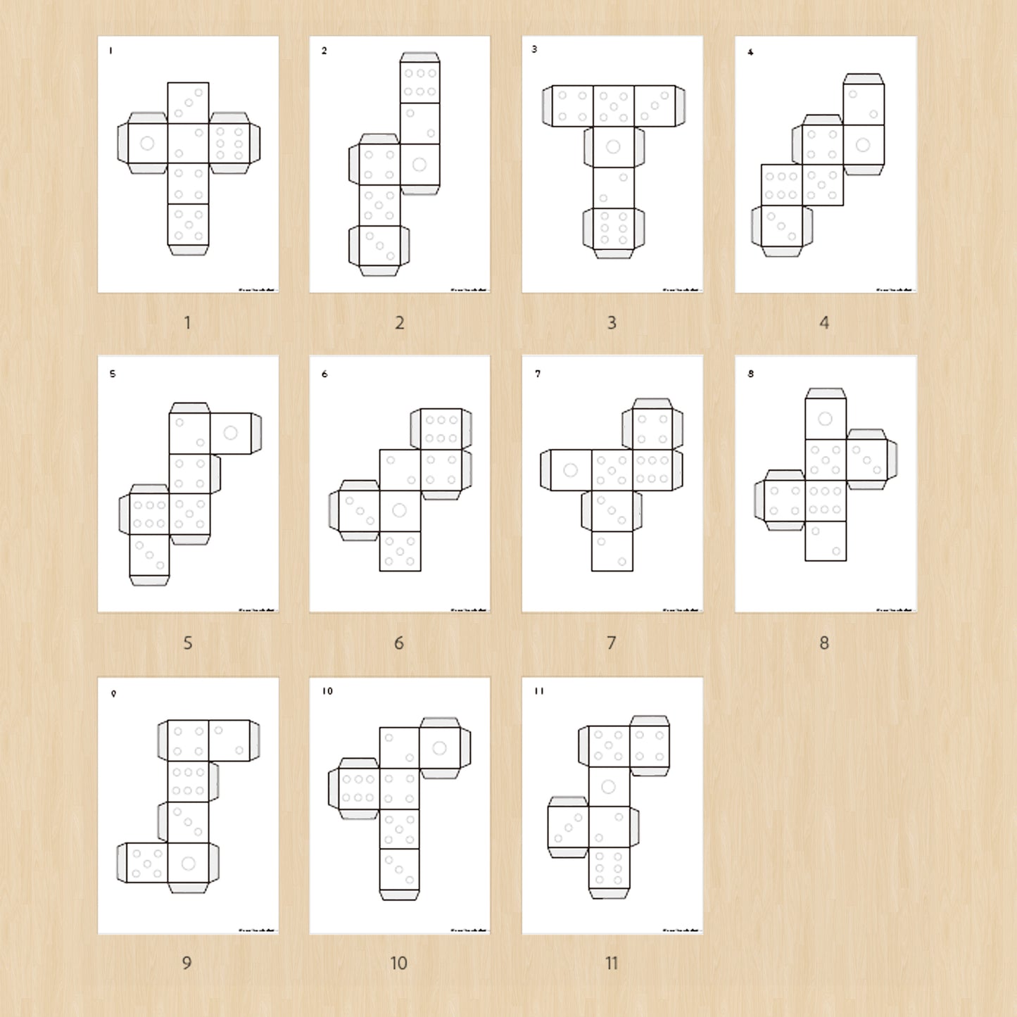 पेपर क्राफ्ट - पासा