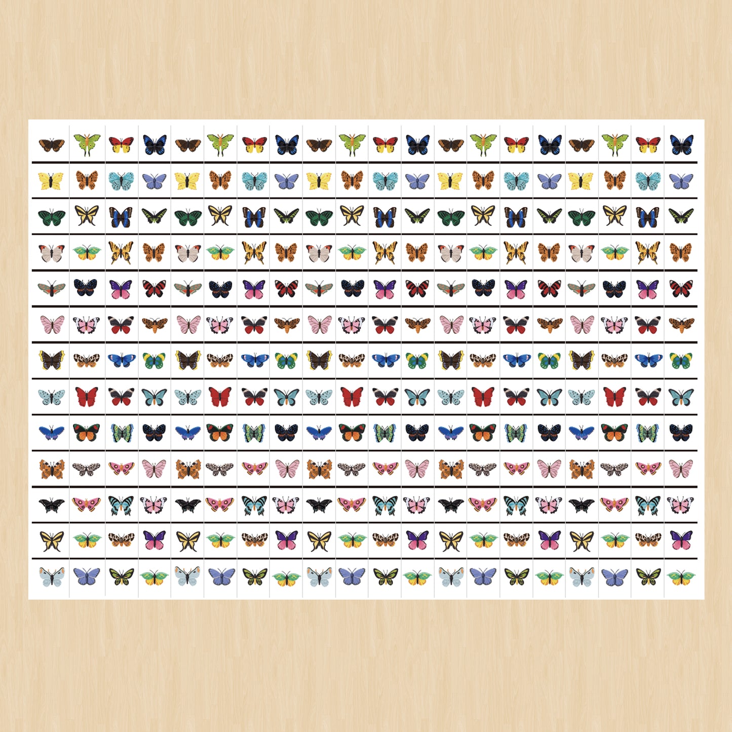 Tiras de corte de borboletas coloridas