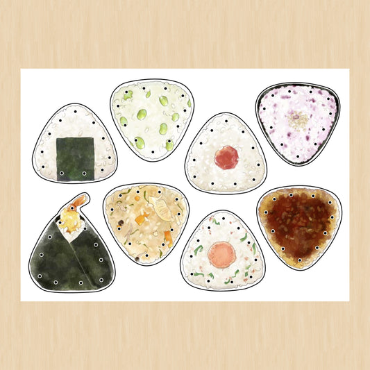 おにぎりの穴あけパンチシート