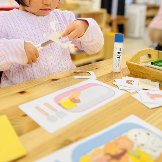 お弁当のはさみ切り教材|ピクニック&お花見シーズンにぴったり!
