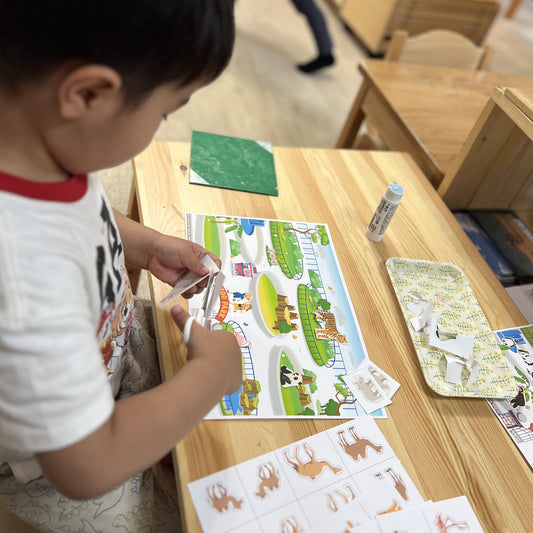 じぶんだけの動物園をつくろう!はさみとのりの活動セット