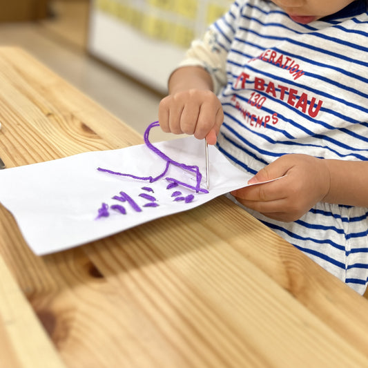 ハリネズミのぬいさし(戻り縫い)