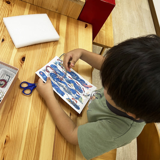 Adventure Journey Sewing Cards | Dinosaurs, Space, Deep Sea & Underground Exploration