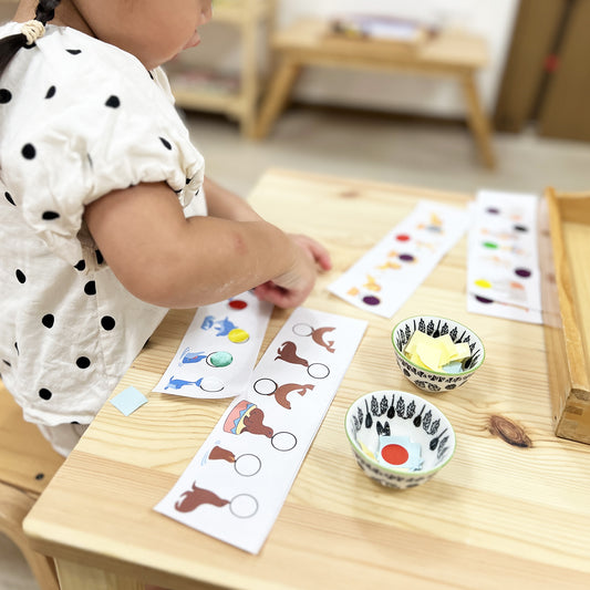 どうぶつショーのシール貼り教材(サーカス&水族館)