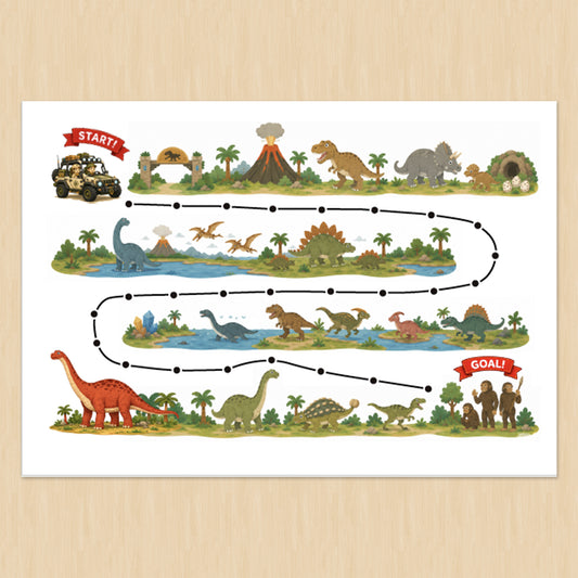 Adventure Journey Sewing Cards | Dinosaurs, Space, Deep Sea & Underground Exploration