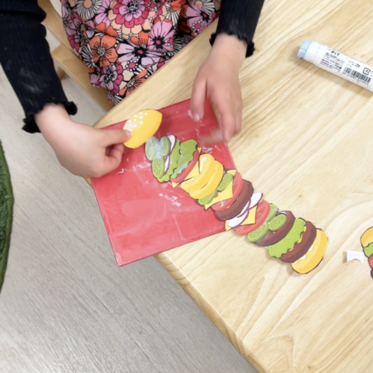 切って貼って作ろう!ハンバーガータワー