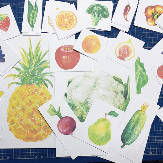 アルチンボルト風 野菜と果物のコラージュアート