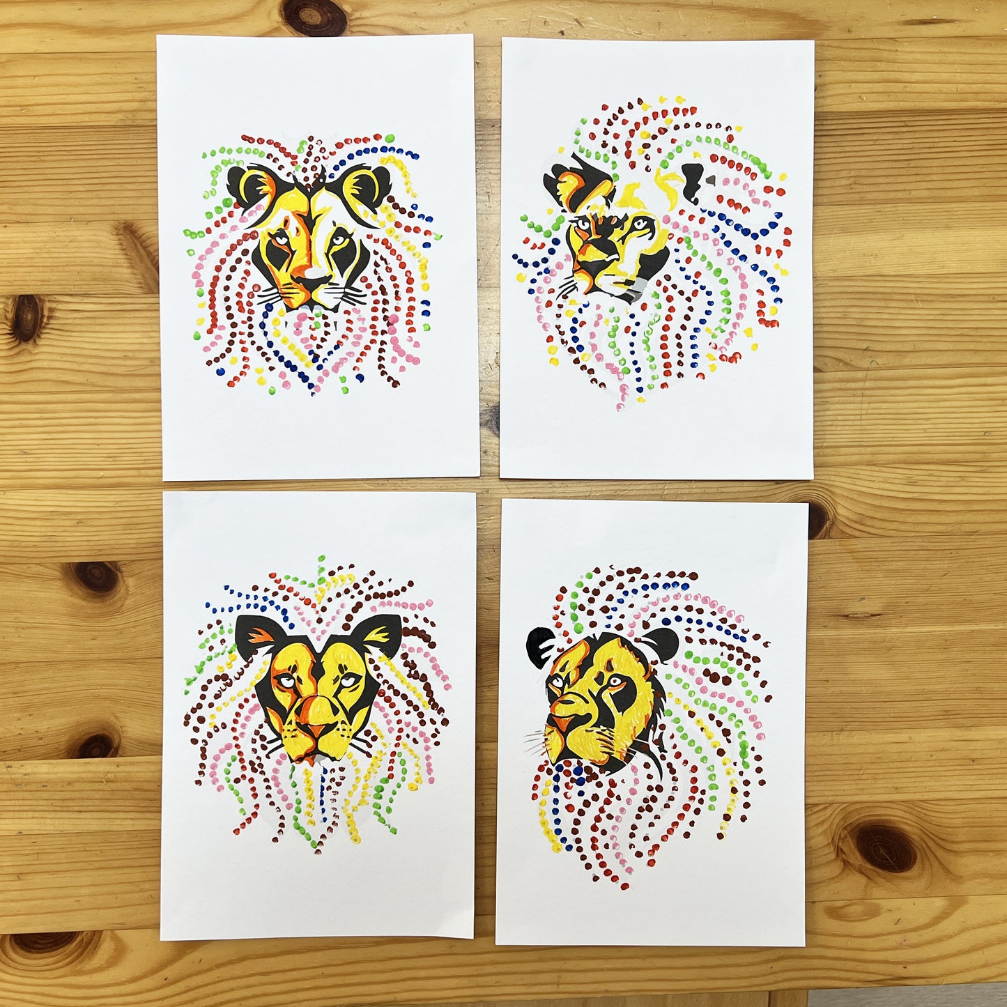 Art avec des Coton-Tiges : Crée une Crinière de Lion !