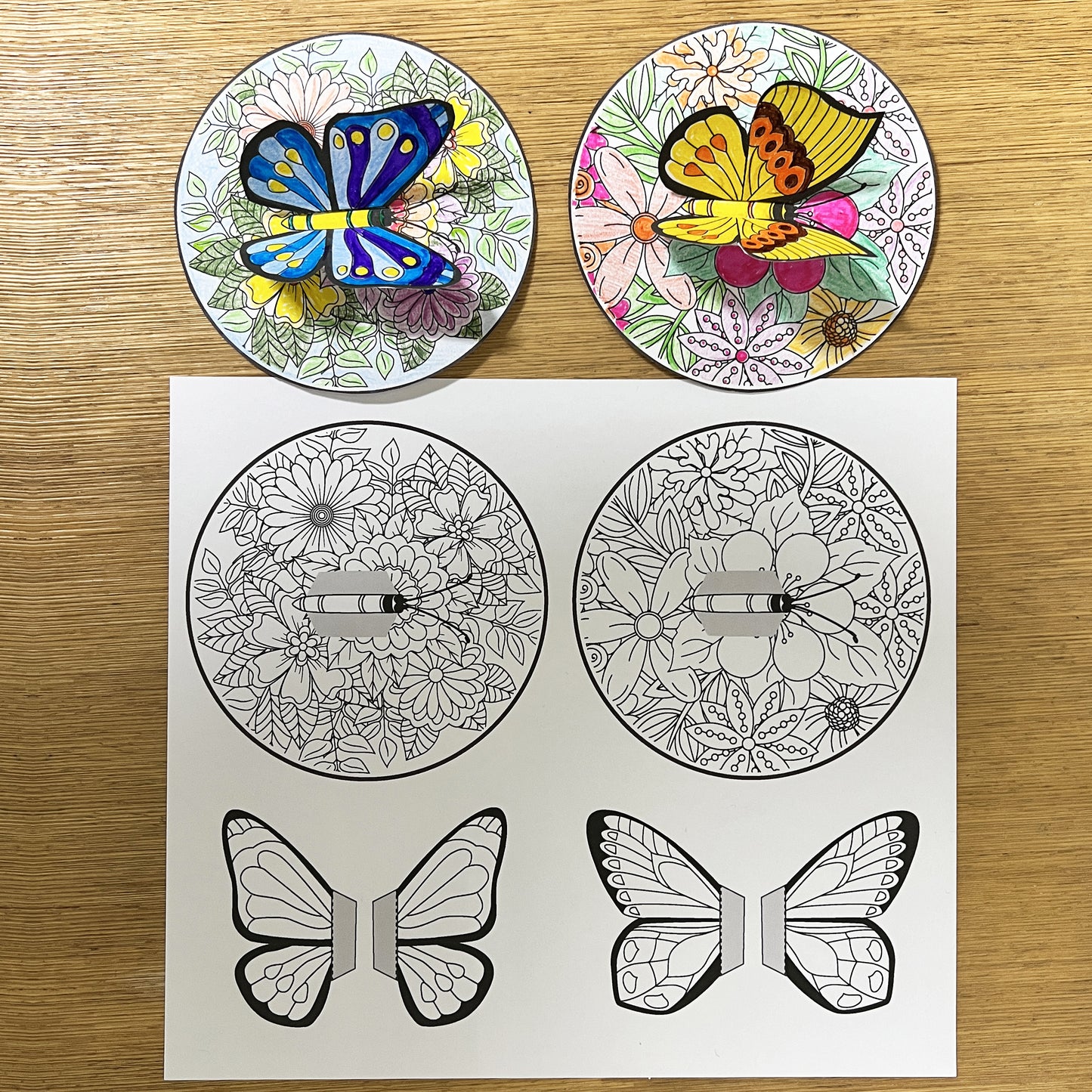 Pop-Up Butterfly - Cut and Coloring  Activity