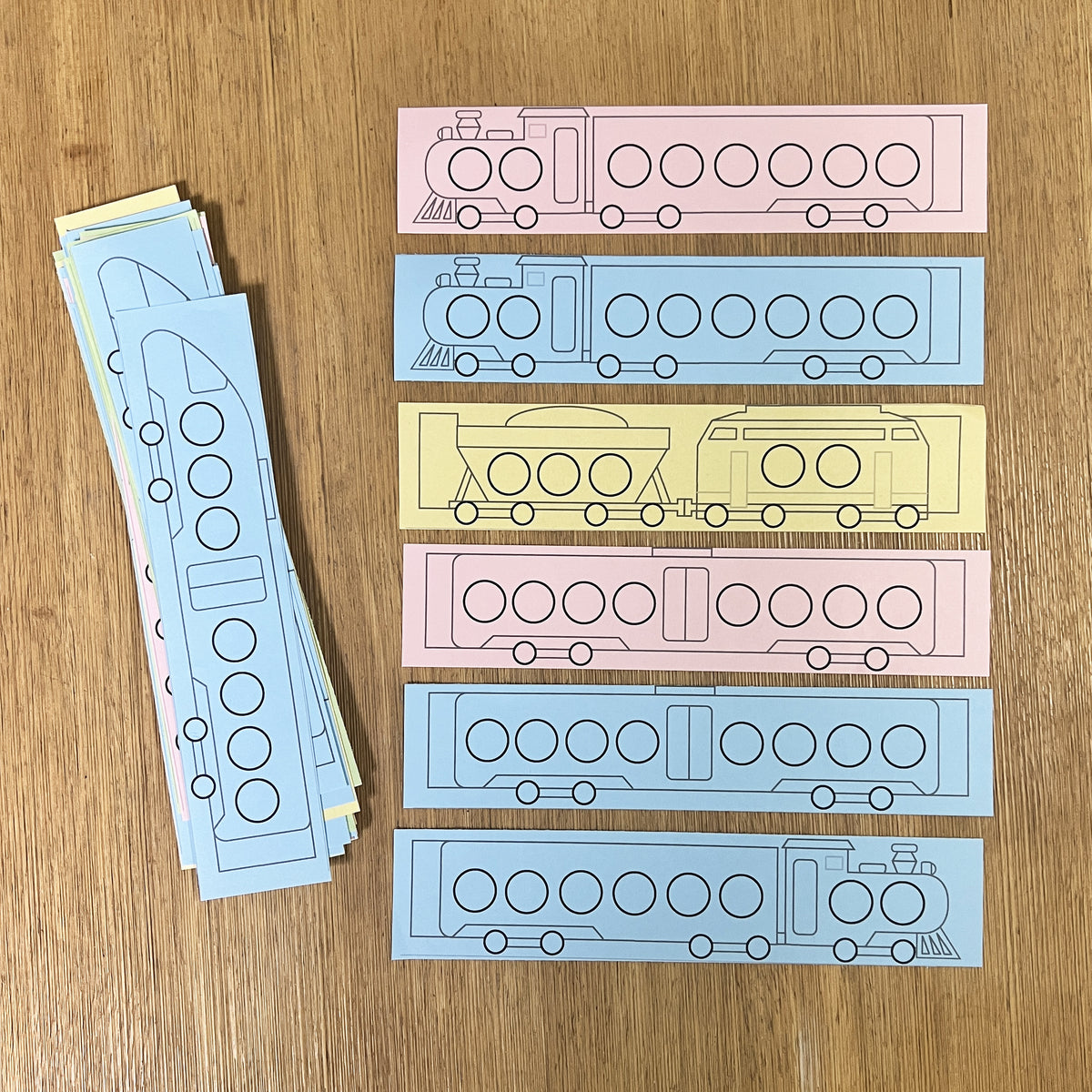 Sticker Activity Sheet - Connecting Trains – Montessori Resource Store ...
