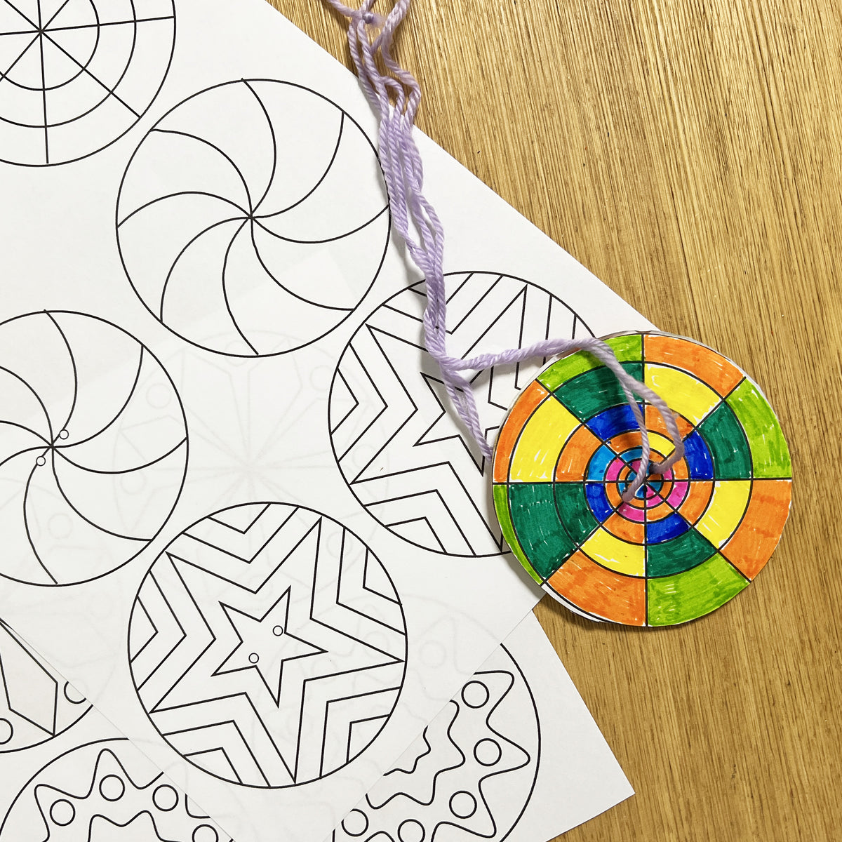 Paper Spinner (scissors and coloring activity) – Montessori Resource ...