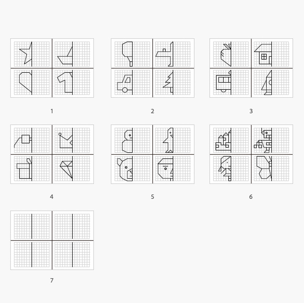 Symmetry Drawing Learning Material – Montessori Resource Store Bambino