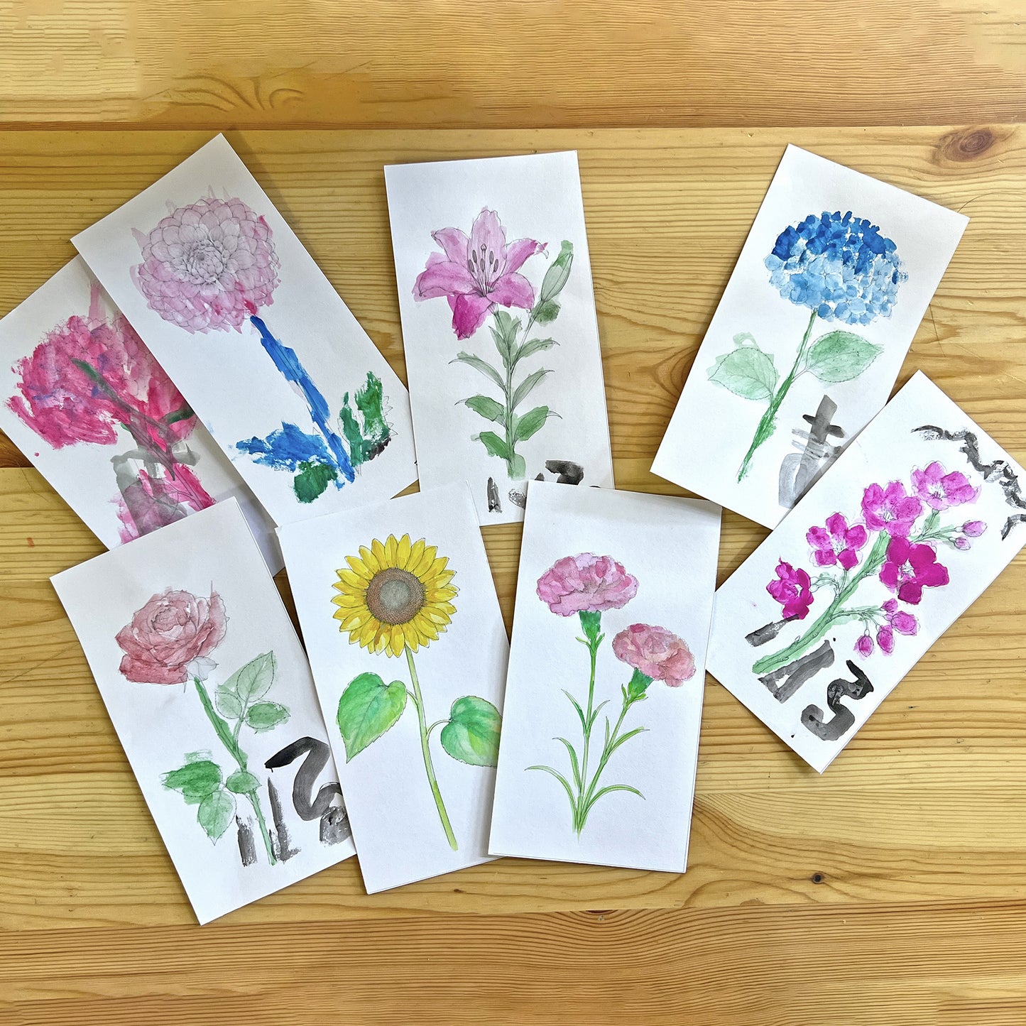Watercolor Coloring Pages: Flowers | 30 Easy Watercolor Art Sheets for Children and Adults