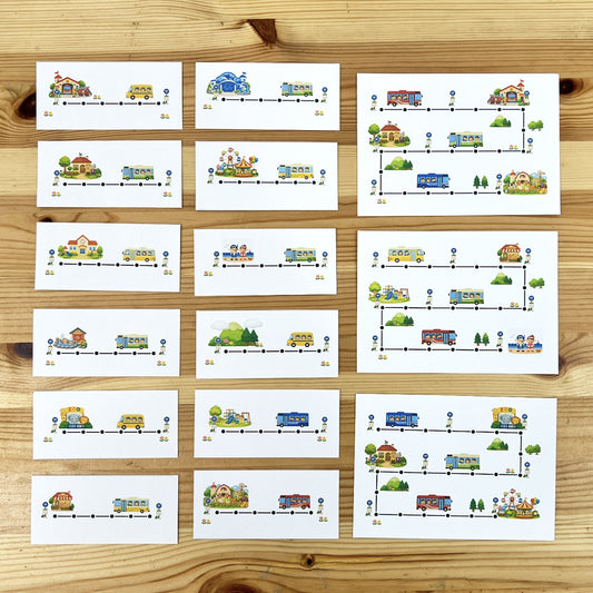 Fiches de couture : Voyage en bus