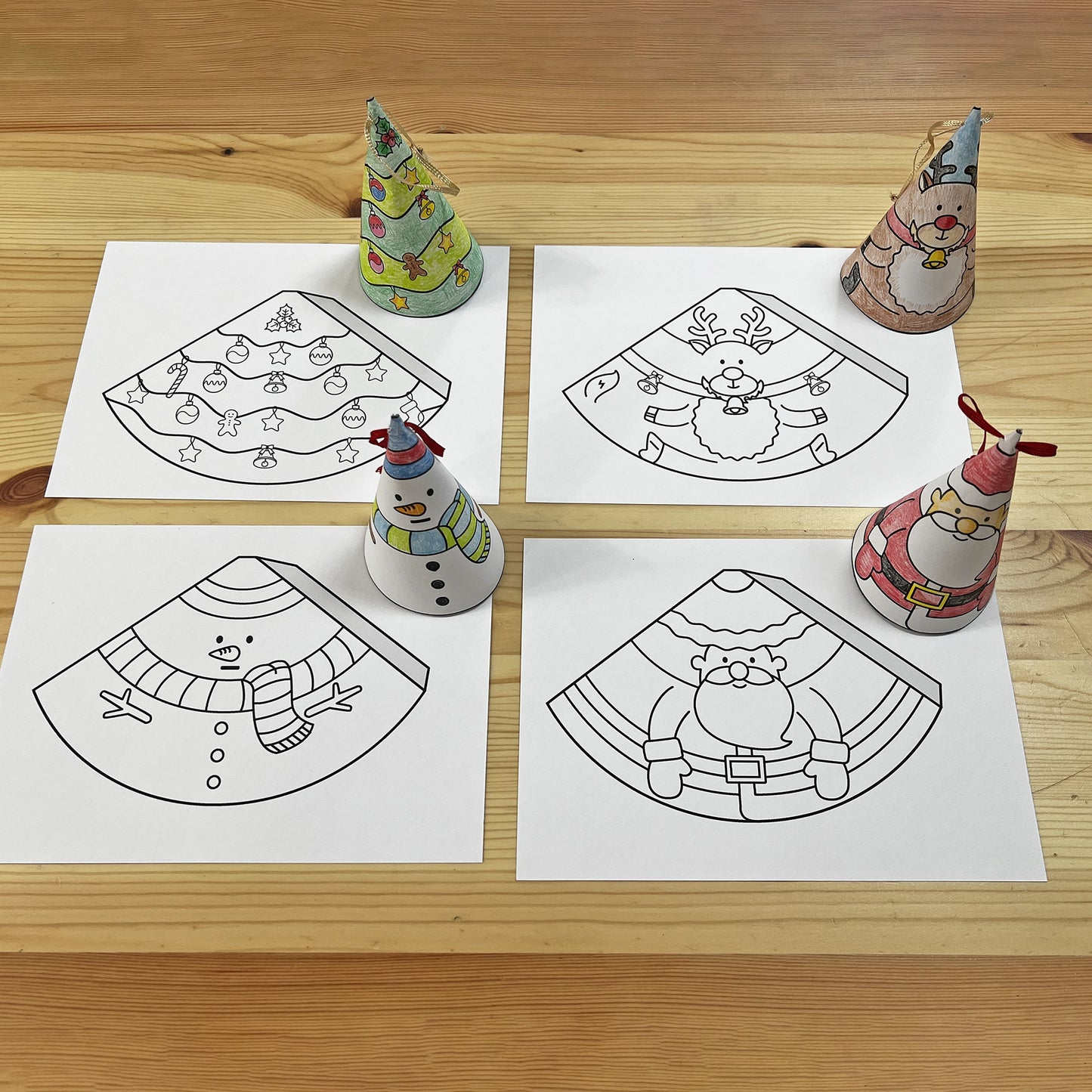 圣诞圆锥手工套装｜圣诞老人、驯鹿、雪人、圣诞树