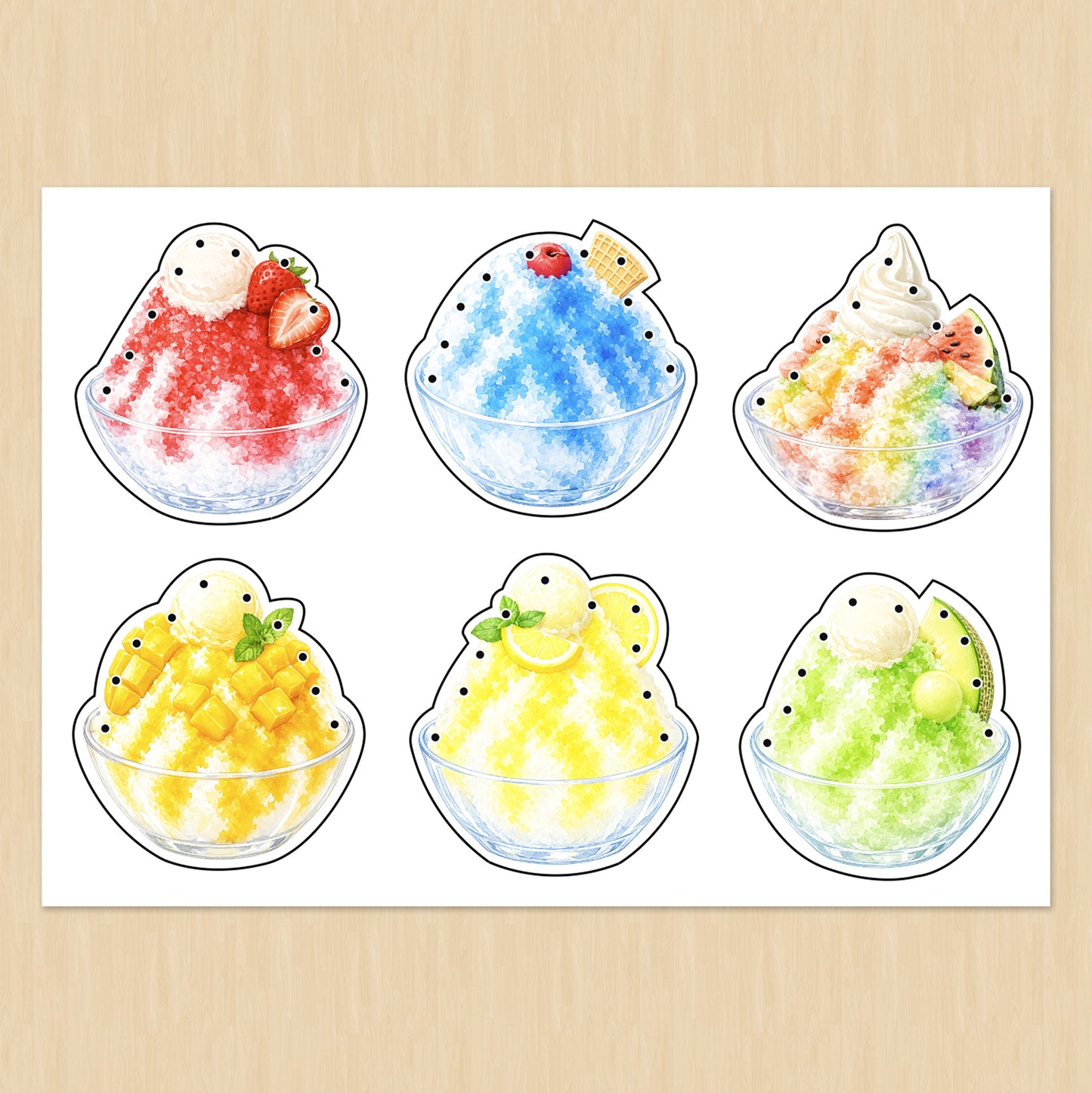 Summer Shaved Ice Hole Punch Activity | Fine Motor Printable | 12 Designs | Preschool PDF