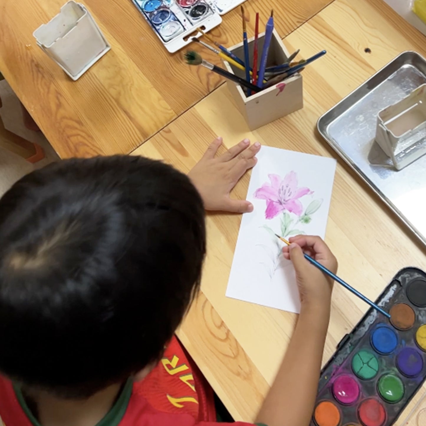 Watercolor Coloring Pages: Flowers | 30 Easy Watercolor Art Sheets for Children and Adults