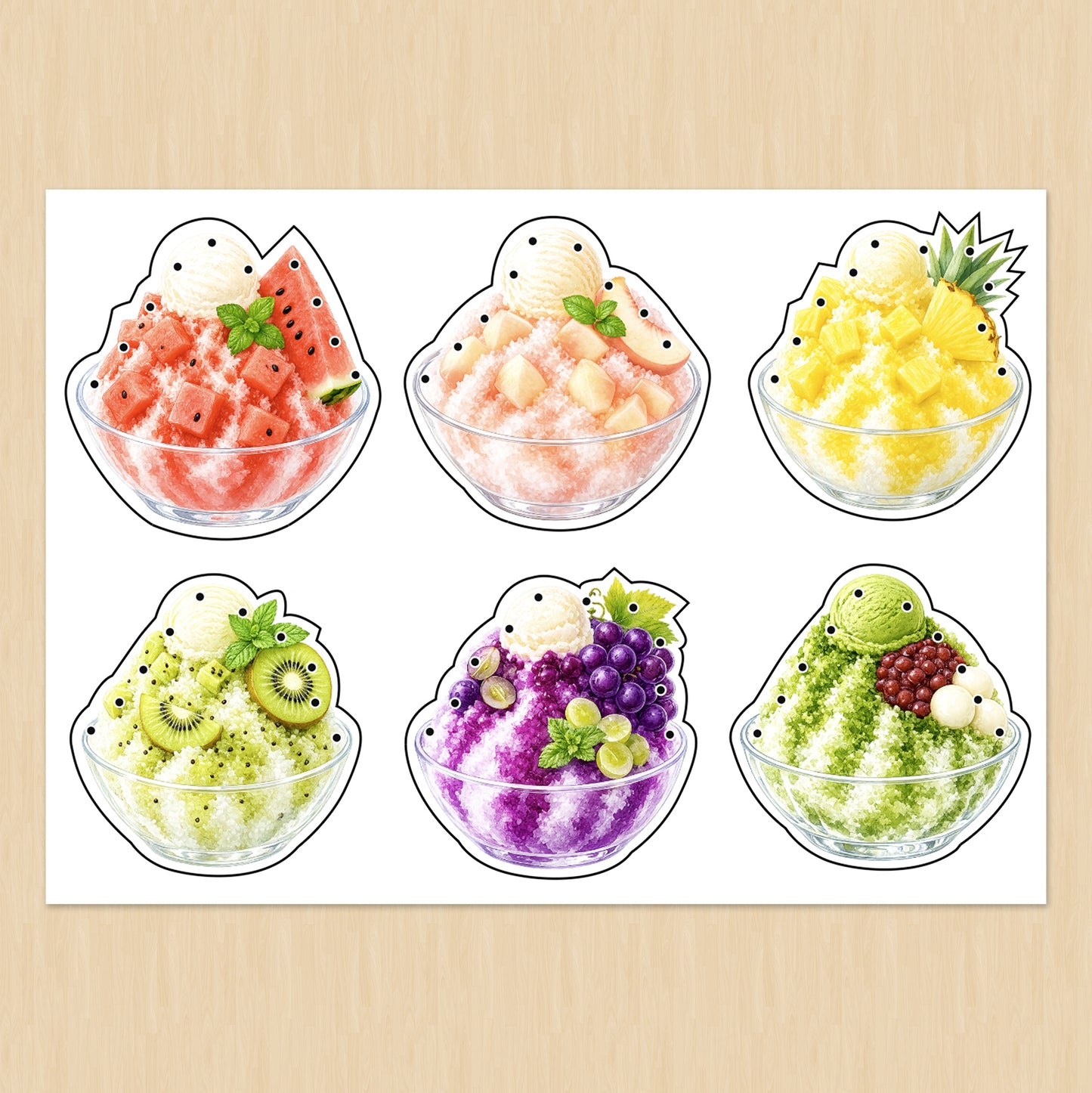 Summer Shaved Ice Hole Punch Activity | Fine Motor Printable | 12 Designs | Preschool PDF
