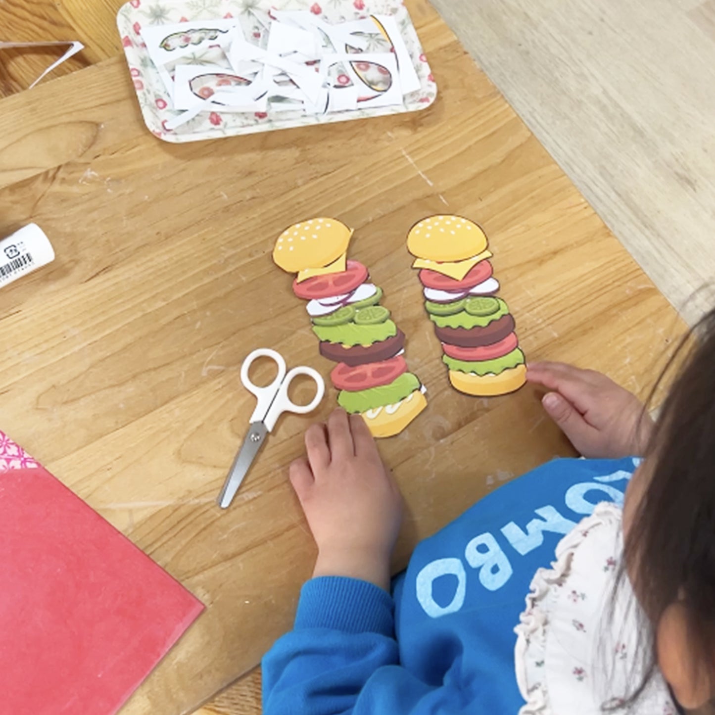 Cut & Build Your Own Burger Tower!