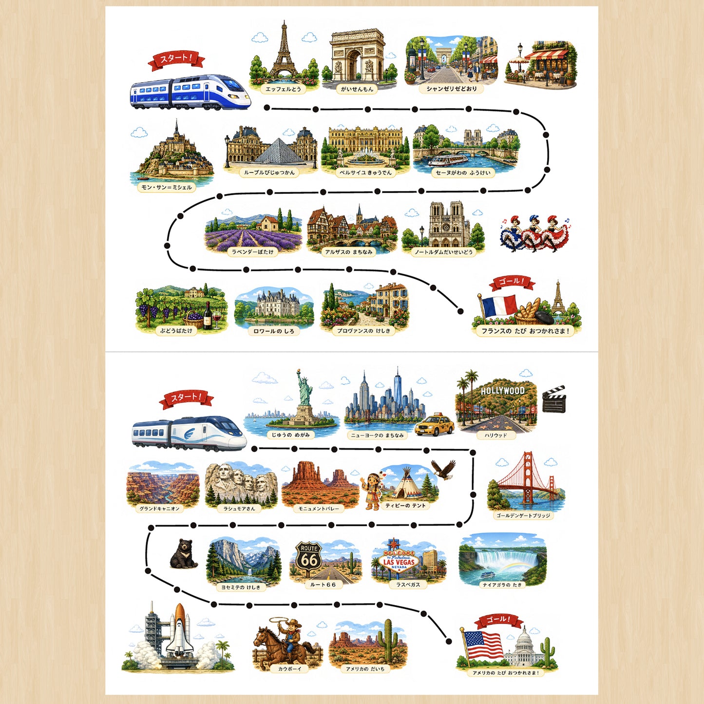 Around the World Sewing Cards | Japan, United Kingdom, France, Italy, United States & China