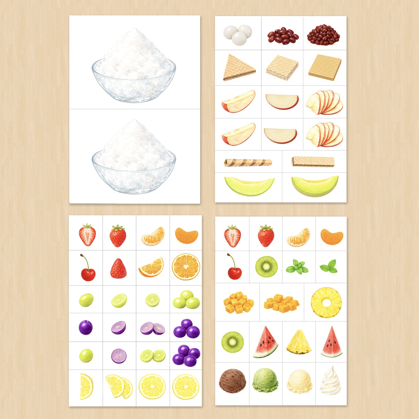 Create Your Own Shaved Ice! Watercolor Decoration Art