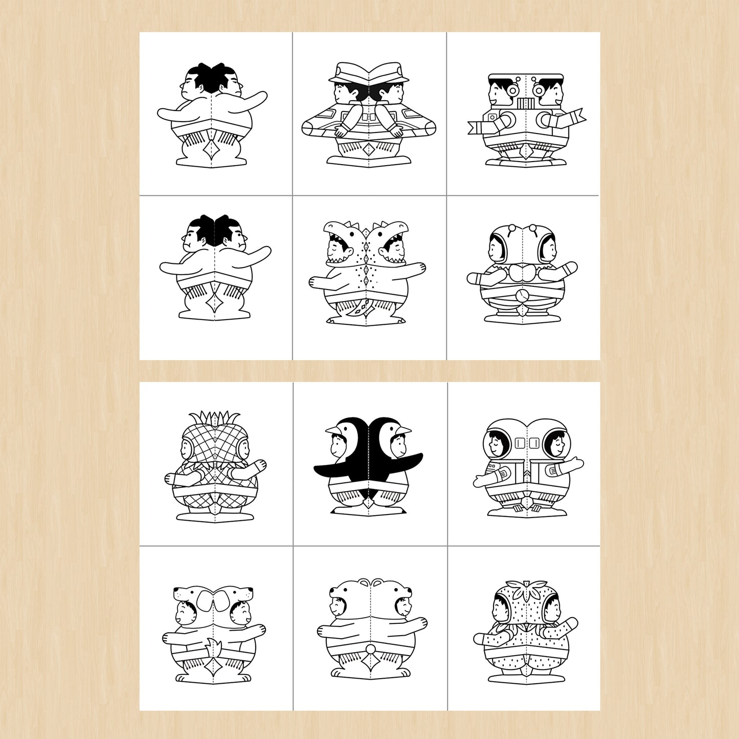 Japanese Paper Sumo Craft – Printable Make-and-Play Activity
