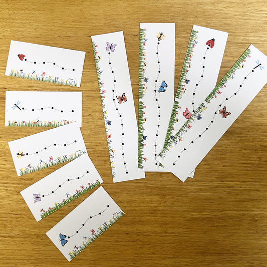 Sewing Activity Sheet : Insects flying around flowers