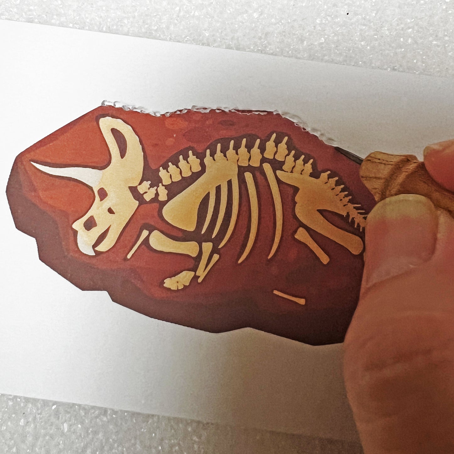 Pin Punching Work - Excavation of dinosaur fossils