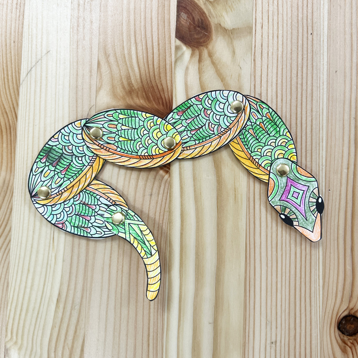 Cut & Color Split Pin Snake for Scissors and coloring Skills ...