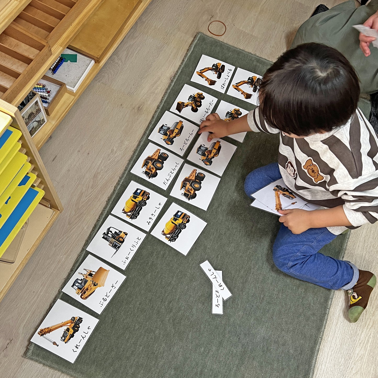 Montessori 3-Part Construction Vehicles Picture Cards – Japanese & English